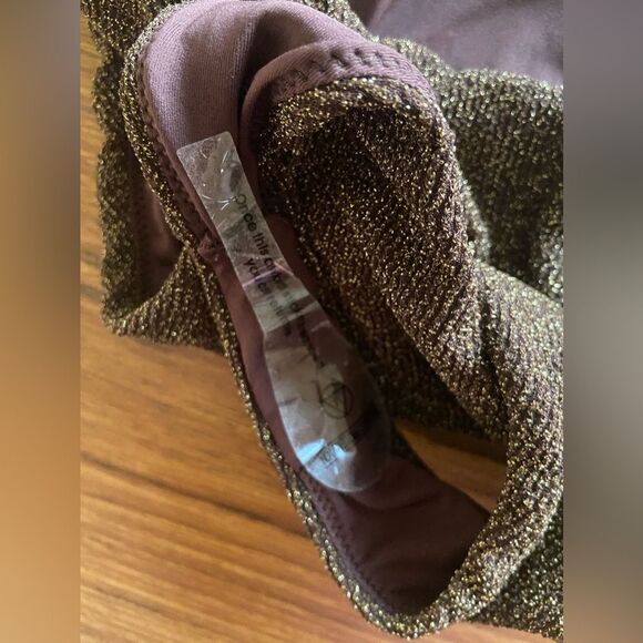 NWT Good American - square strap high waist bikini set metallic brown - S/XS - Picture 8 of 12